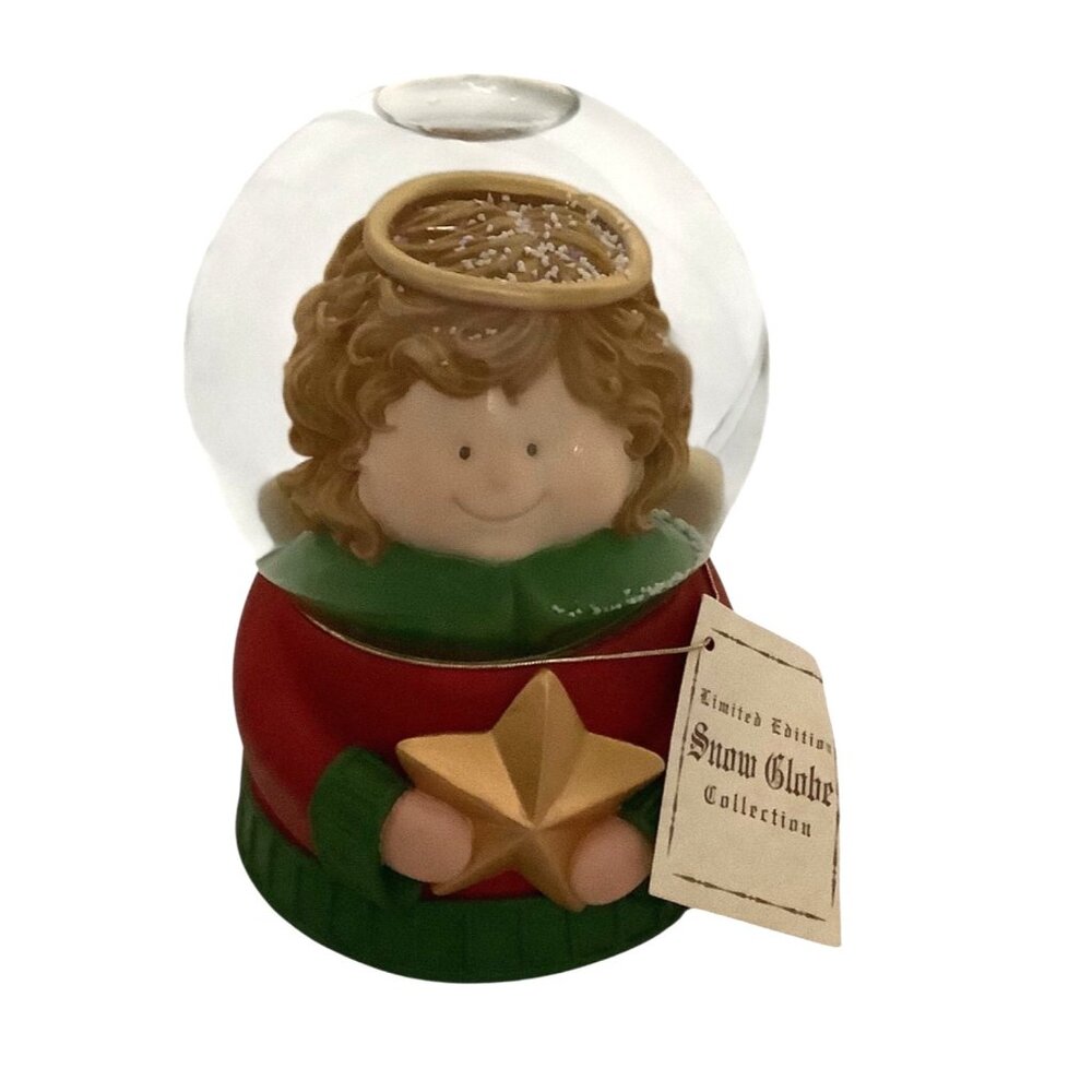 Limited Edition Angel Snow Globe With Star Music We Wish You a Merry Christmas